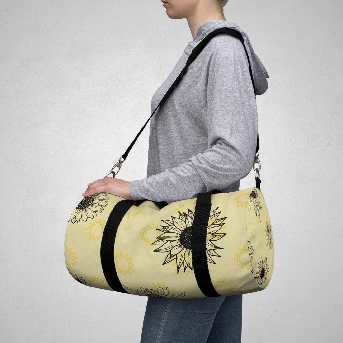Sunflower Duffel Bag - Perfect for Travel, Gym, or Weekend Getaways, Floral Design, Sport Bag, Gift for Flower Lovers