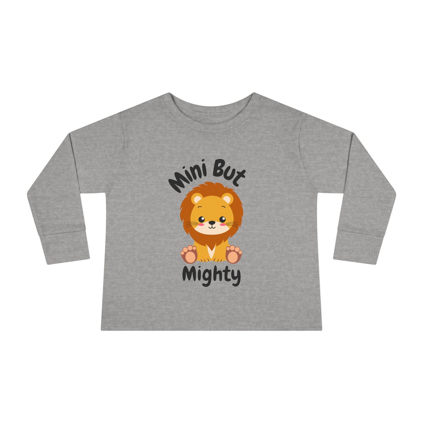 Mini But Mighty Toddler Long Sleeve Tee, Cute Kids Shirt, Gift for Little Ones, Birthday Outfits, Playtime Clothing