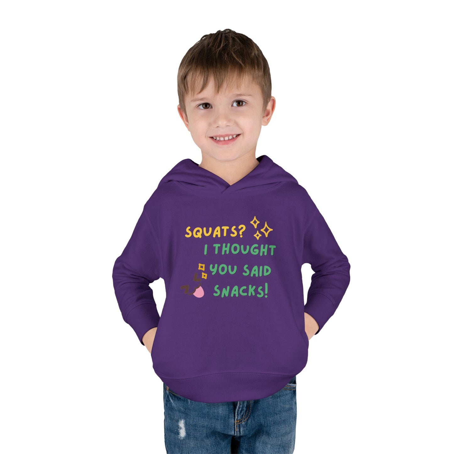 Adorable Toddler Fleece Hoodie with Fun Snack Quote - Cute Winter Wear, Gift for Kids, Family Gatherings, Birthday Presents, Cozy Playtime