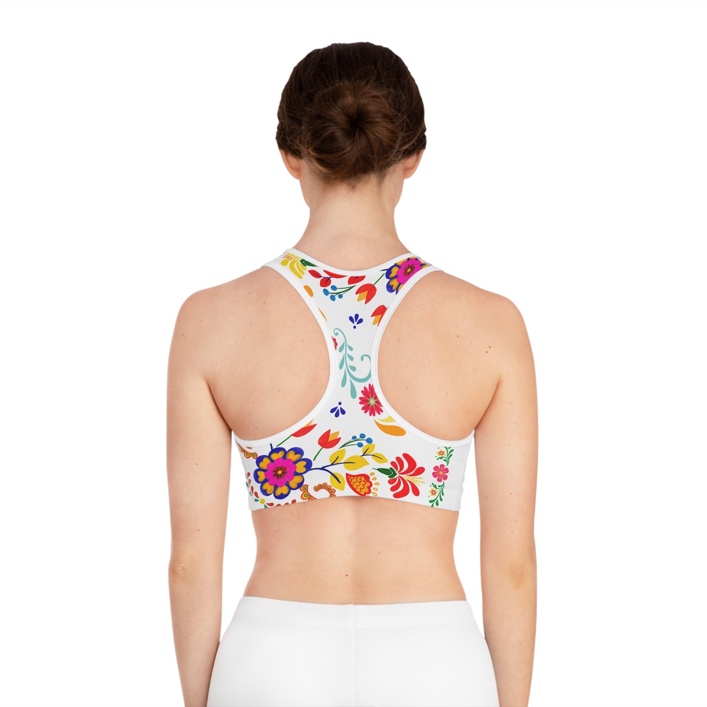 Floral Sports Bra - Comfortable Activewear, Workout Top, Fitness Apparel, Gym Clothing, Eco-Friendly Exercise Gear