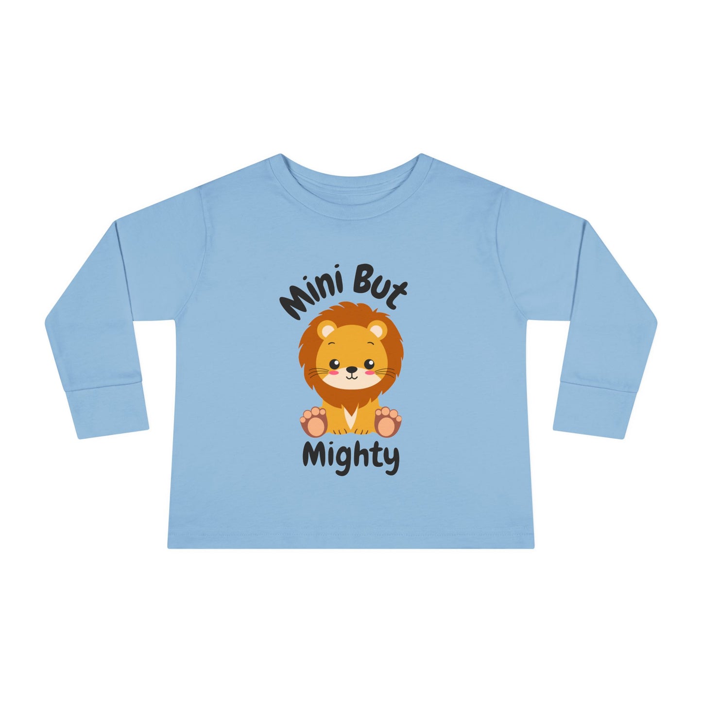 Mini But Mighty Toddler Long Sleeve Tee, Cute Kids Shirt, Gift for Little Ones, Birthday Outfits, Playtime Clothing