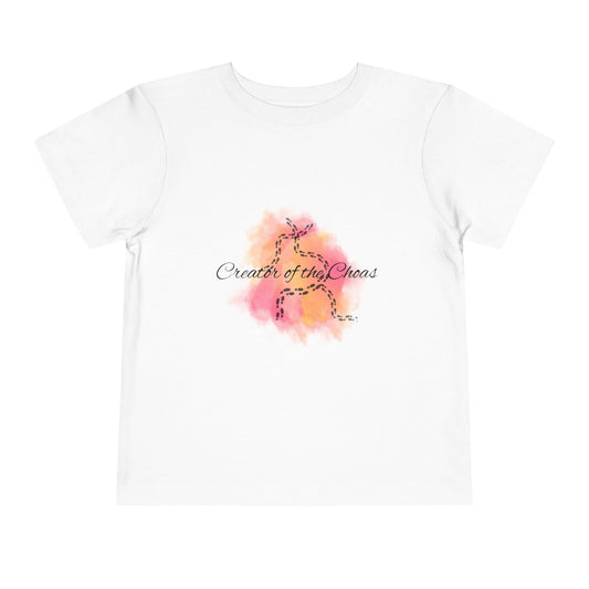 Toddler Artful Short Sleeve Tee - Create the Chaos, Cute Baby Gift, Kids Summer Shirt, Playful Adventure Tee, Toddler Party Outfit