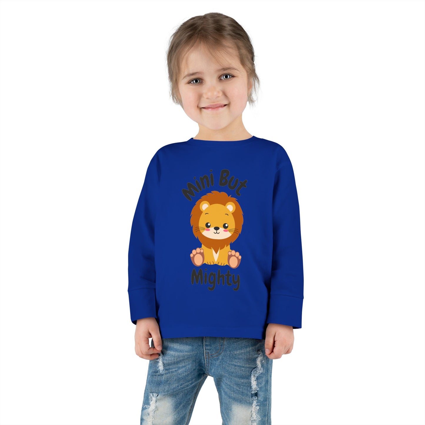 Mini But Mighty Toddler Long Sleeve Tee, Cute Kids Shirt, Gift for Little Ones, Birthday Outfits, Playtime Clothing