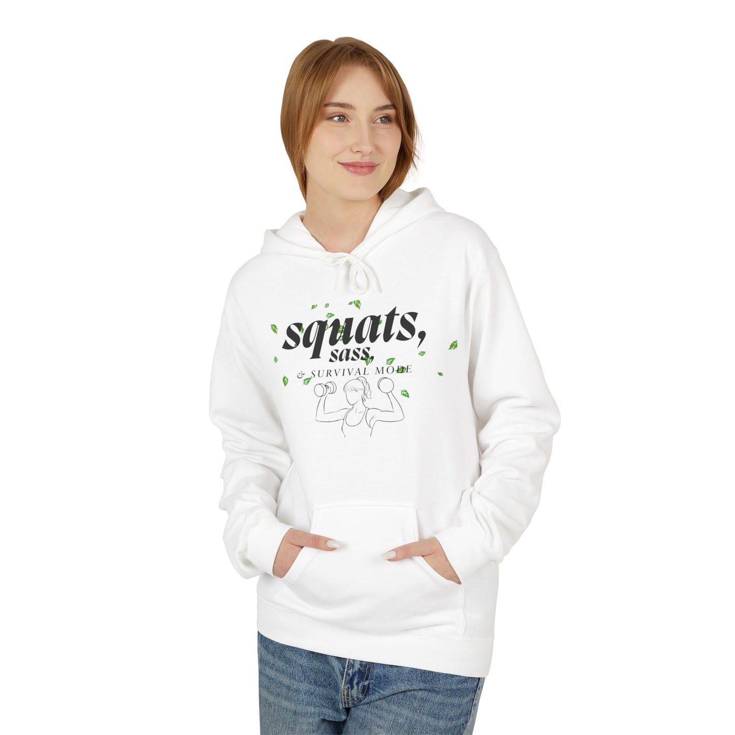 Sassy Squats Hoodie, Workout Sweater, Gym Gift, Unisex Fleece Hoodie, Fitness Apparel, Motivational Wear