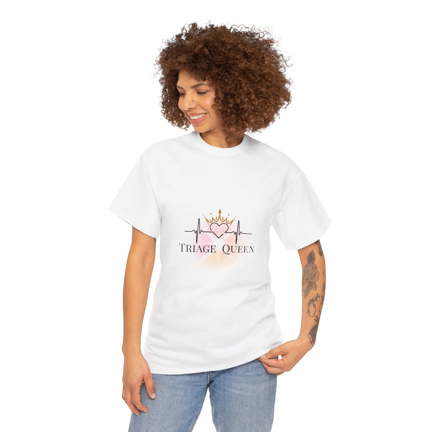 Triage Queen Cotton Tee | Perfect for Nurses, Healthcare Workers, Gifts, Birthdays, Appreciation Events