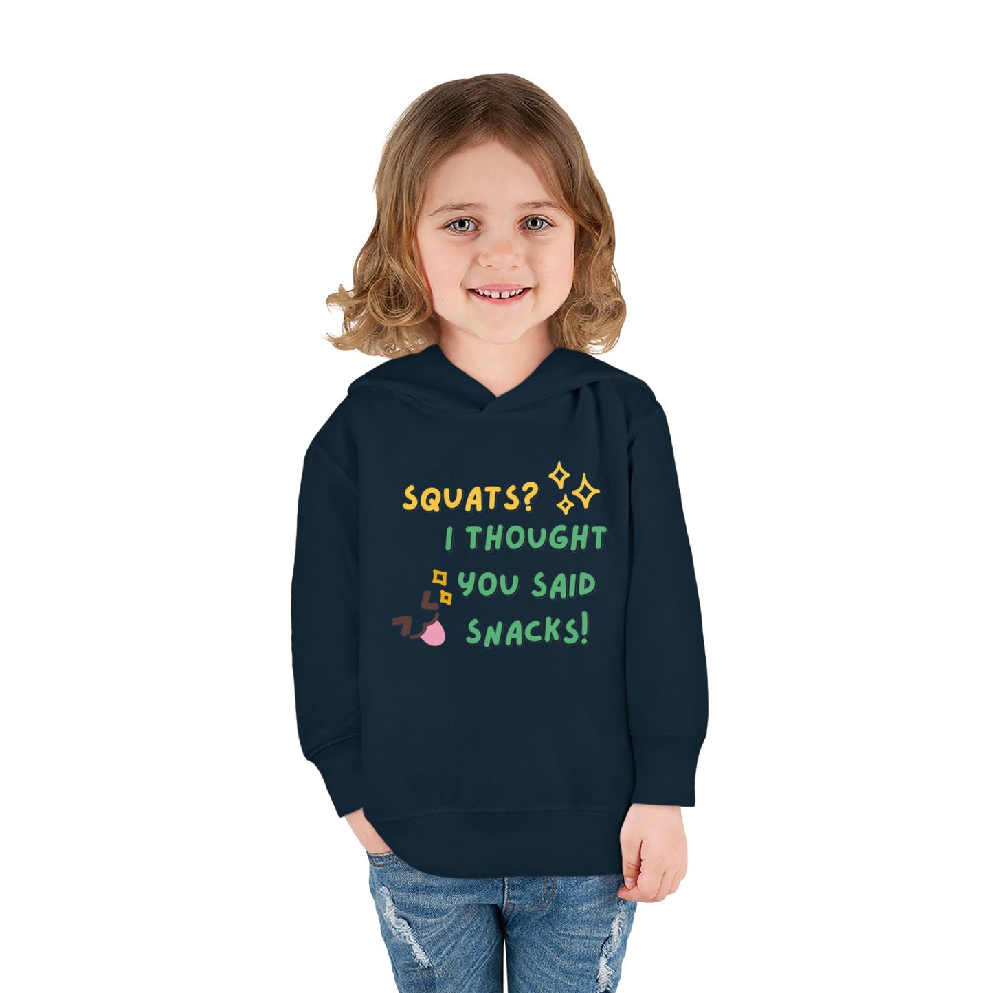 Adorable Toddler Fleece Hoodie with Fun Snack Quote - Cute Winter Wear, Gift for Kids, Family Gatherings, Birthday Presents, Cozy Playtime