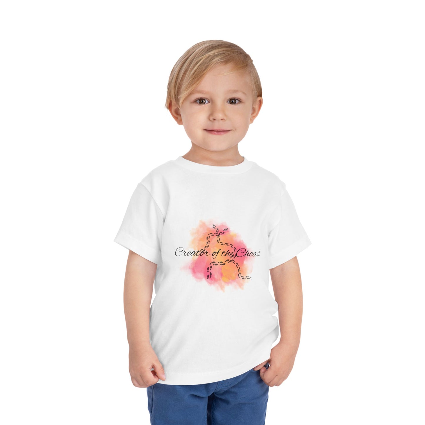 Toddler Artful Short Sleeve Tee - Create the Chaos, Cute Baby Gift, Kids Summer Shirt, Playful Adventure Tee, Toddler Party Outfit