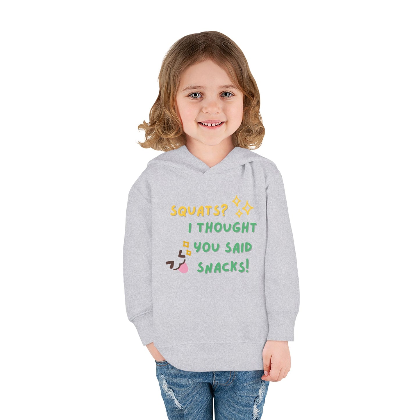 Adorable Toddler Fleece Hoodie with Fun Snack Quote - Cute Winter Wear, Gift for Kids, Family Gatherings, Birthday Presents, Cozy Playtime