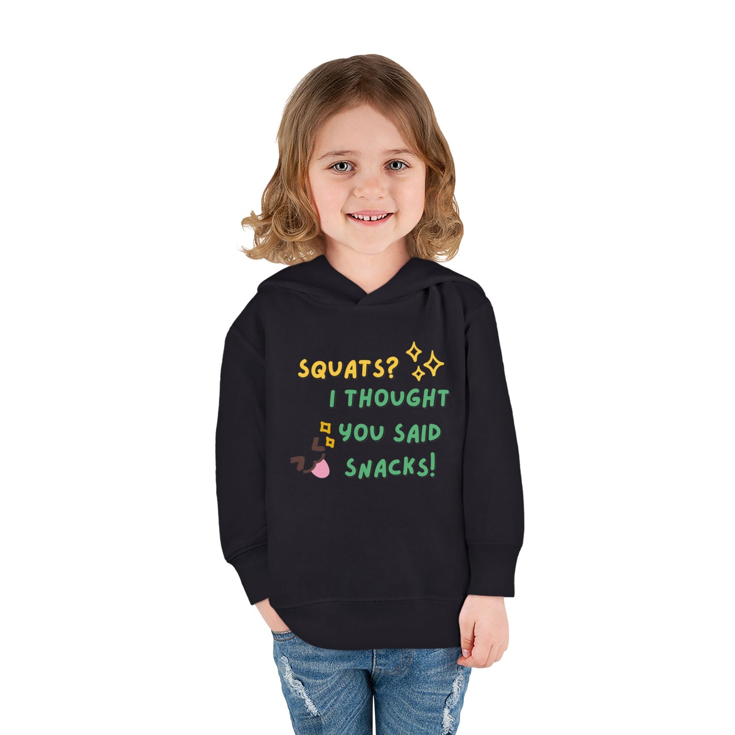 Adorable Toddler Fleece Hoodie with Fun Snack Quote - Cute Winter Wear, Gift for Kids, Family Gatherings, Birthday Presents, Cozy Playtime