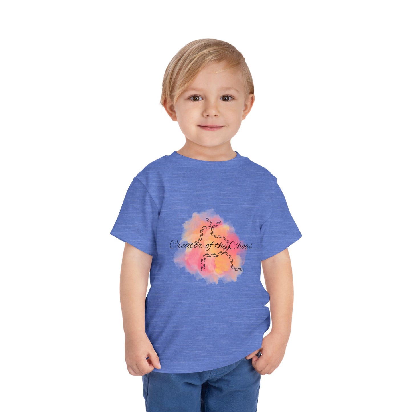 Toddler Artful Short Sleeve Tee - Create the Chaos, Cute Baby Gift, Kids Summer Shirt, Playful Adventure Tee, Toddler Party Outfit