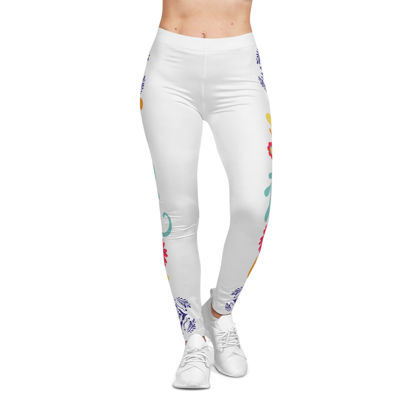 Women's Floral Casual Leggings - Boho Style, Activewear, Loungewear, Yoga Pants, Fitness Fashion
