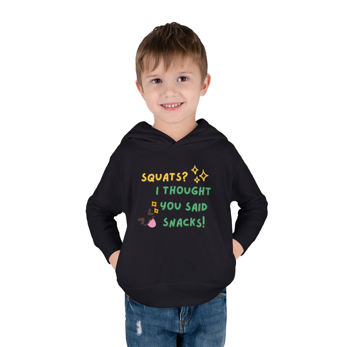 Adorable Toddler Fleece Hoodie with Fun Snack Quote - Cute Winter Wear, Gift for Kids, Family Gatherings, Birthday Presents, Cozy Playtime