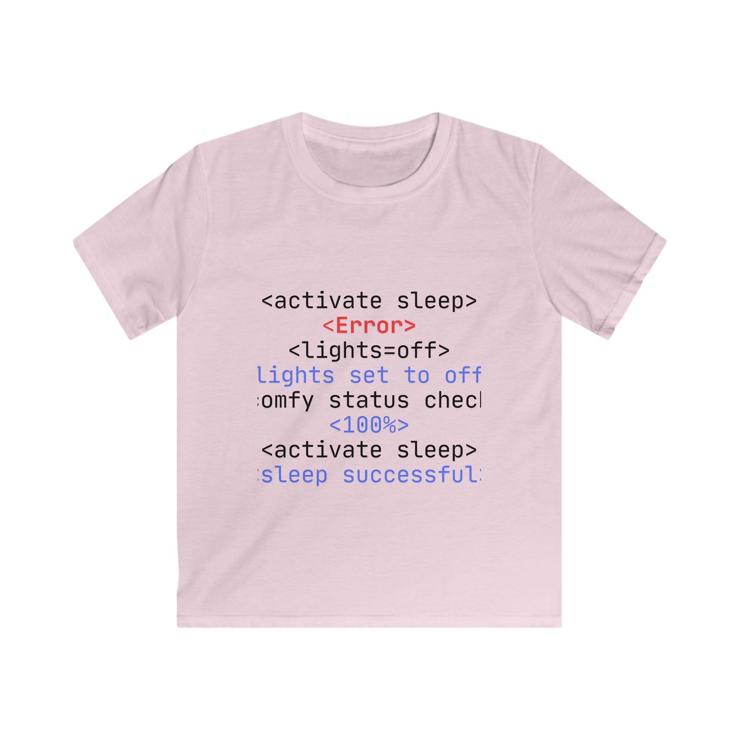 Kids Tech-Inspired Tee | <activate sleep> Graphic Cotton T-Shirt, Funny Kids Shirt, Gift for Tech Lovers, Birthday, Holiday Apparel