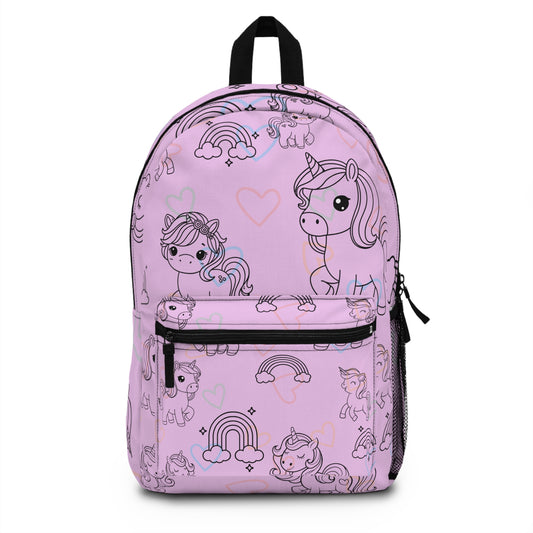 Whimsical Unicorn Backpack - Cute Kids School Bag, Rainbow Backpack, Toddler Backpack, Playful Gift, Adventure Ready