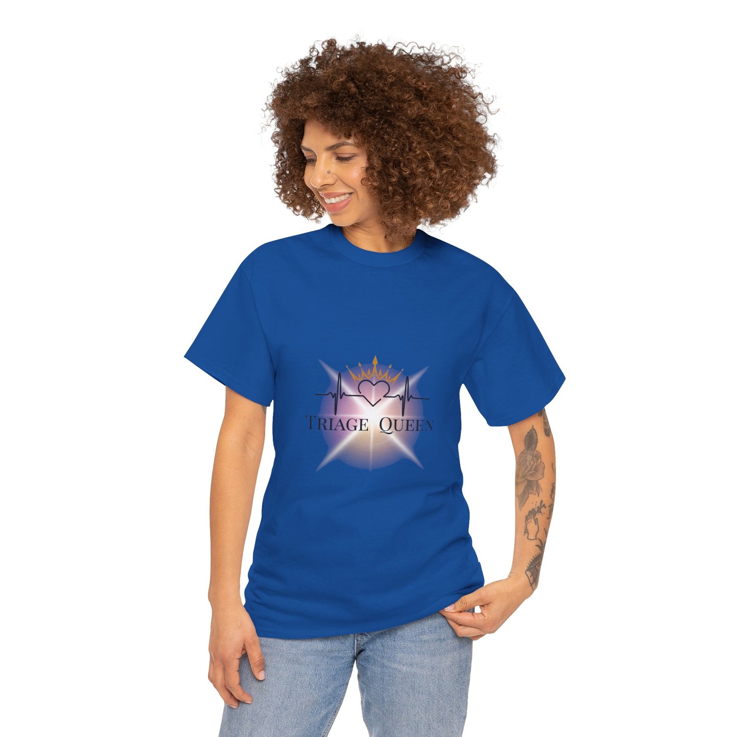 Triage Queen Cotton Tee | Perfect for Nurses, Healthcare Workers, Gifts, Birthdays, Appreciation Events