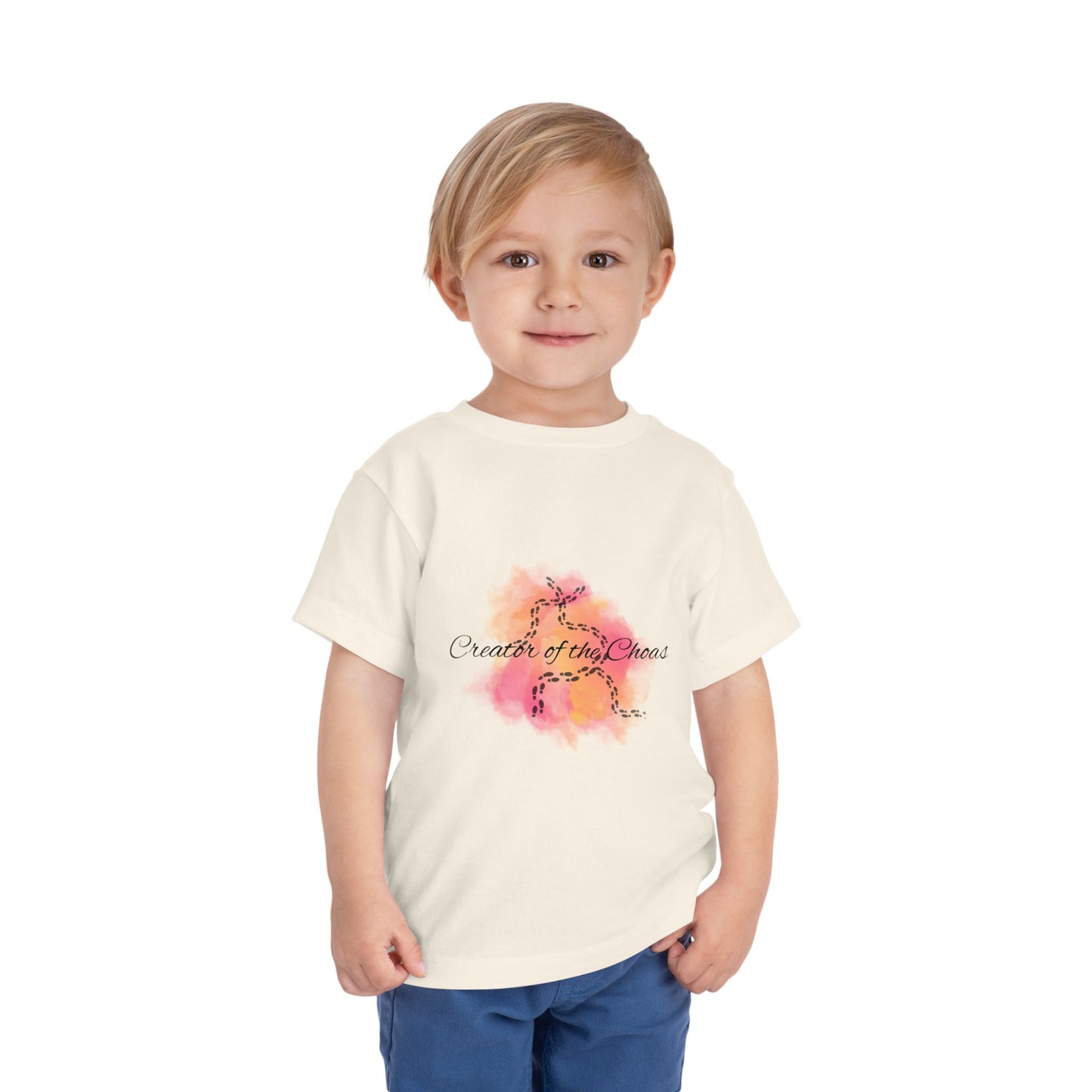 Toddler Artful Short Sleeve Tee - Create the Chaos, Cute Baby Gift, Kids Summer Shirt, Playful Adventure Tee, Toddler Party Outfit