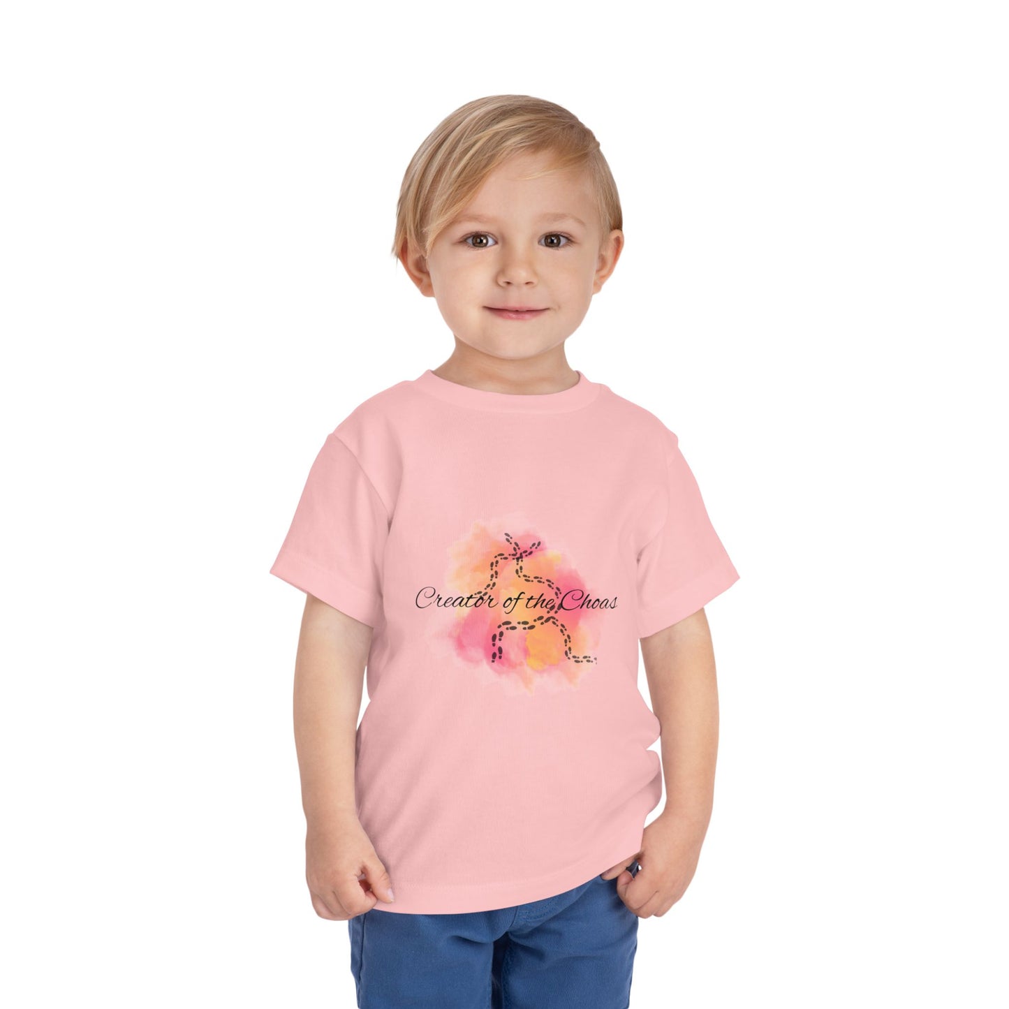 Toddler Artful Short Sleeve Tee - Create the Chaos, Cute Baby Gift, Kids Summer Shirt, Playful Adventure Tee, Toddler Party Outfit