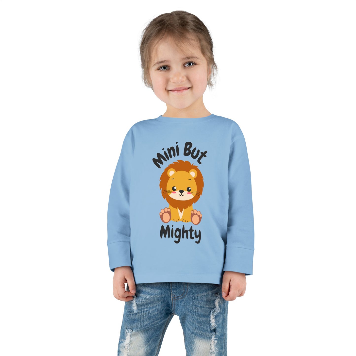Mini But Mighty Toddler Long Sleeve Tee, Cute Kids Shirt, Gift for Little Ones, Birthday Outfits, Playtime Clothing