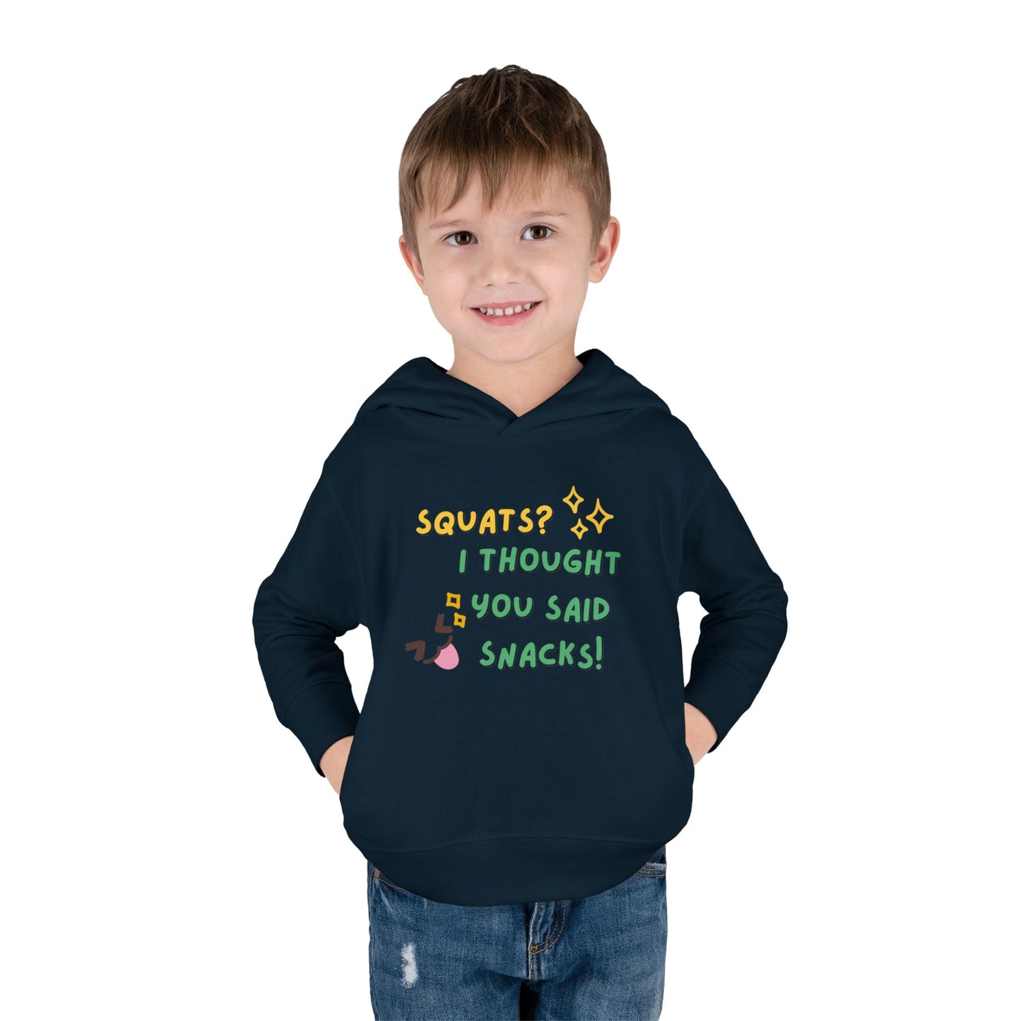 Adorable Toddler Fleece Hoodie with Fun Snack Quote - Cute Winter Wear, Gift for Kids, Family Gatherings, Birthday Presents, Cozy Playtime