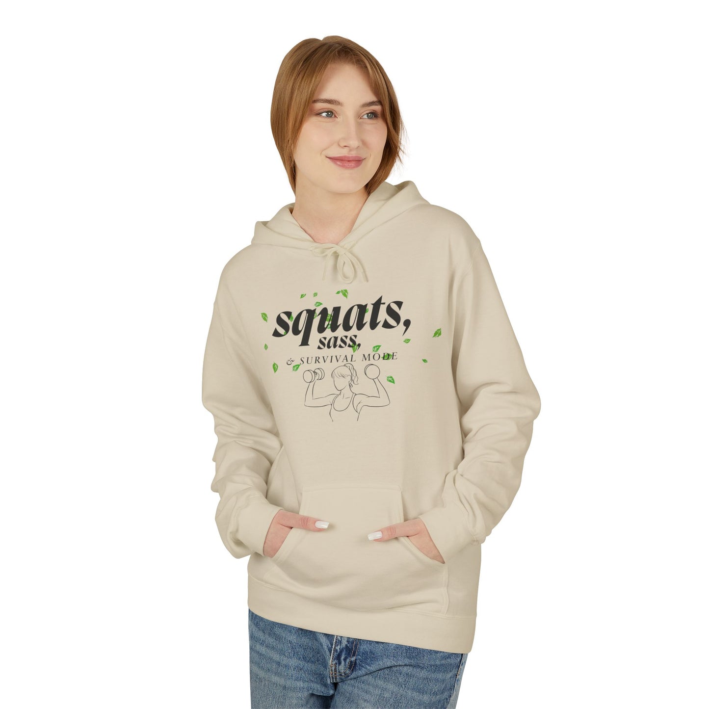 Sassy Squats Hoodie, Workout Sweater, Gym Gift, Unisex Fleece Hoodie, Fitness Apparel, Motivational Wear