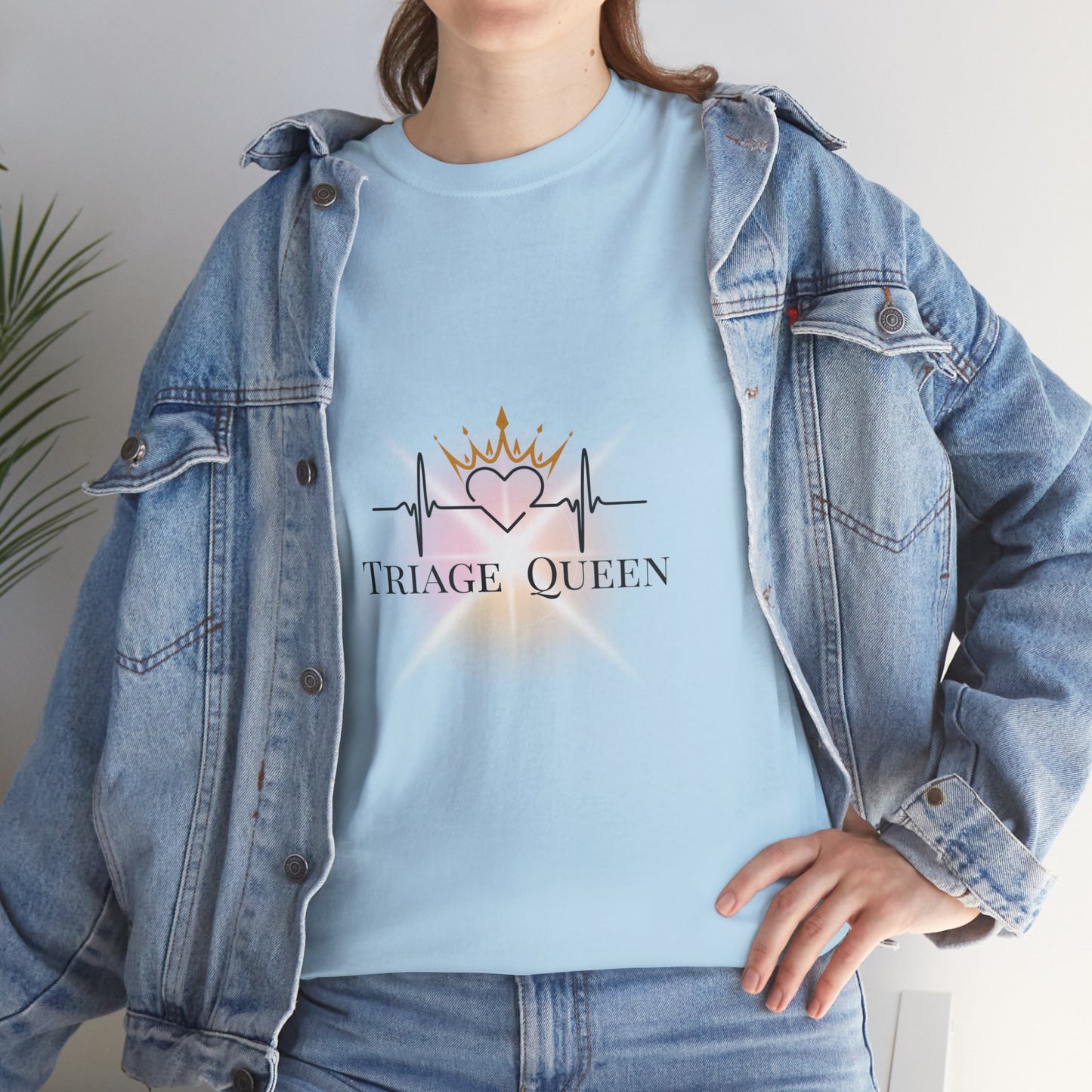 Triage Queen Cotton Tee | Perfect for Nurses, Healthcare Workers, Gifts, Birthdays, Appreciation Events