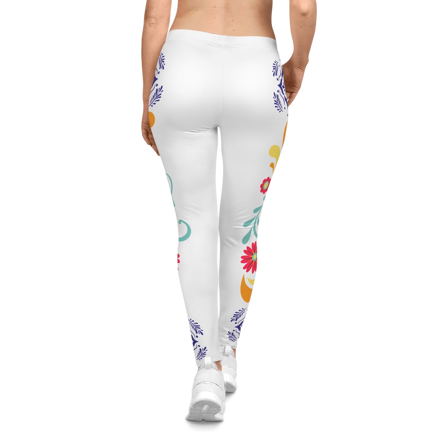 Women's Floral Casual Leggings - Boho Style, Activewear, Loungewear, Yoga Pants, Fitness Fashion