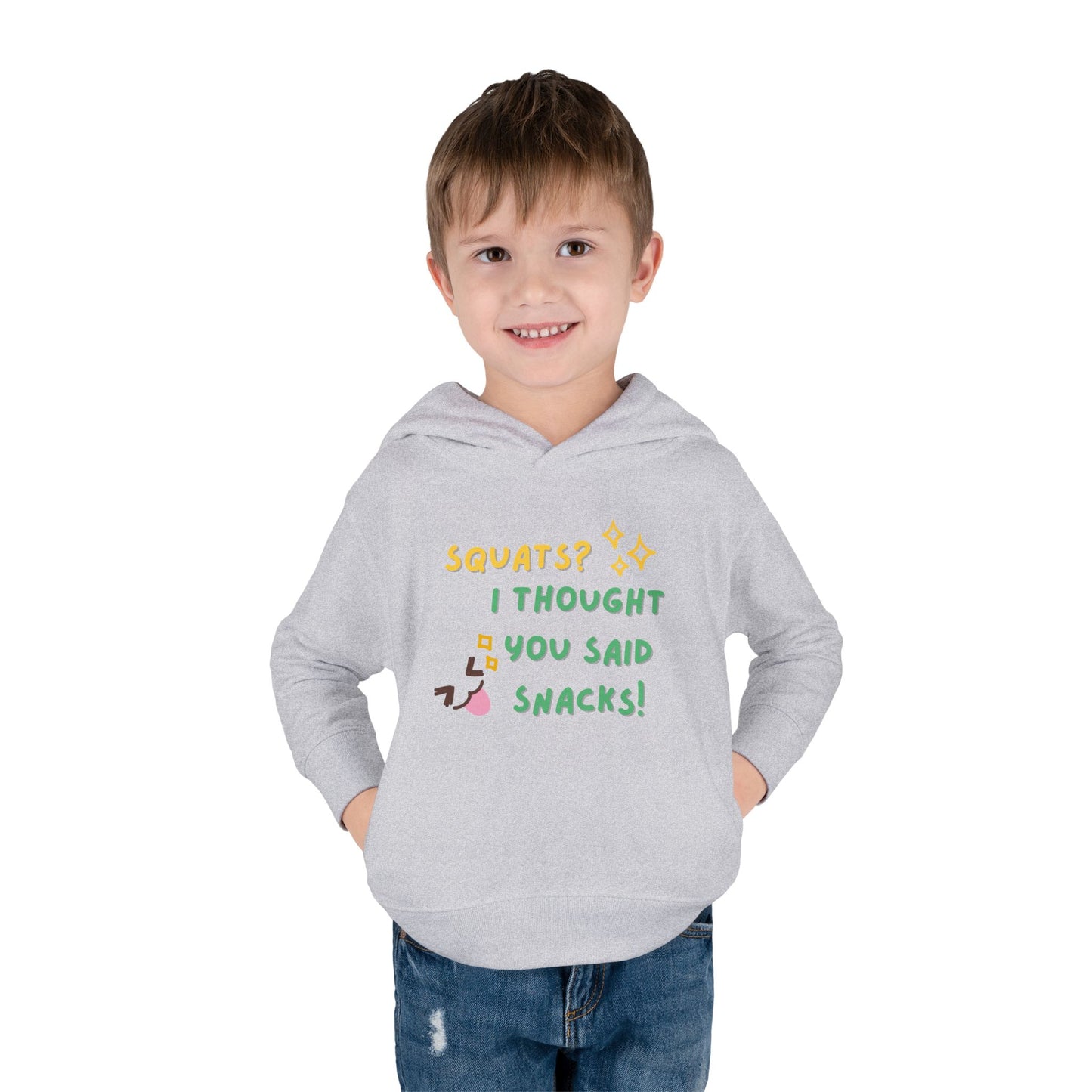 Adorable Toddler Fleece Hoodie with Fun Snack Quote - Cute Winter Wear, Gift for Kids, Family Gatherings, Birthday Presents, Cozy Playtime