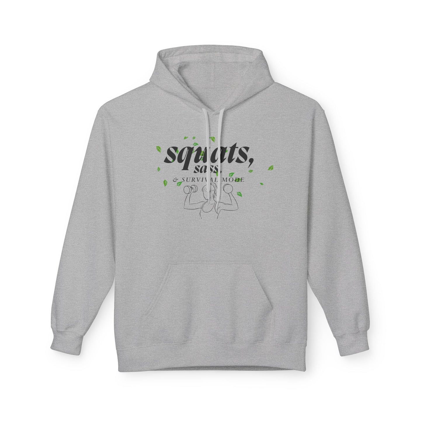 Sassy Squats Hoodie, Workout Sweater, Gym Gift, Unisex Fleece Hoodie, Fitness Apparel, Motivational Wear