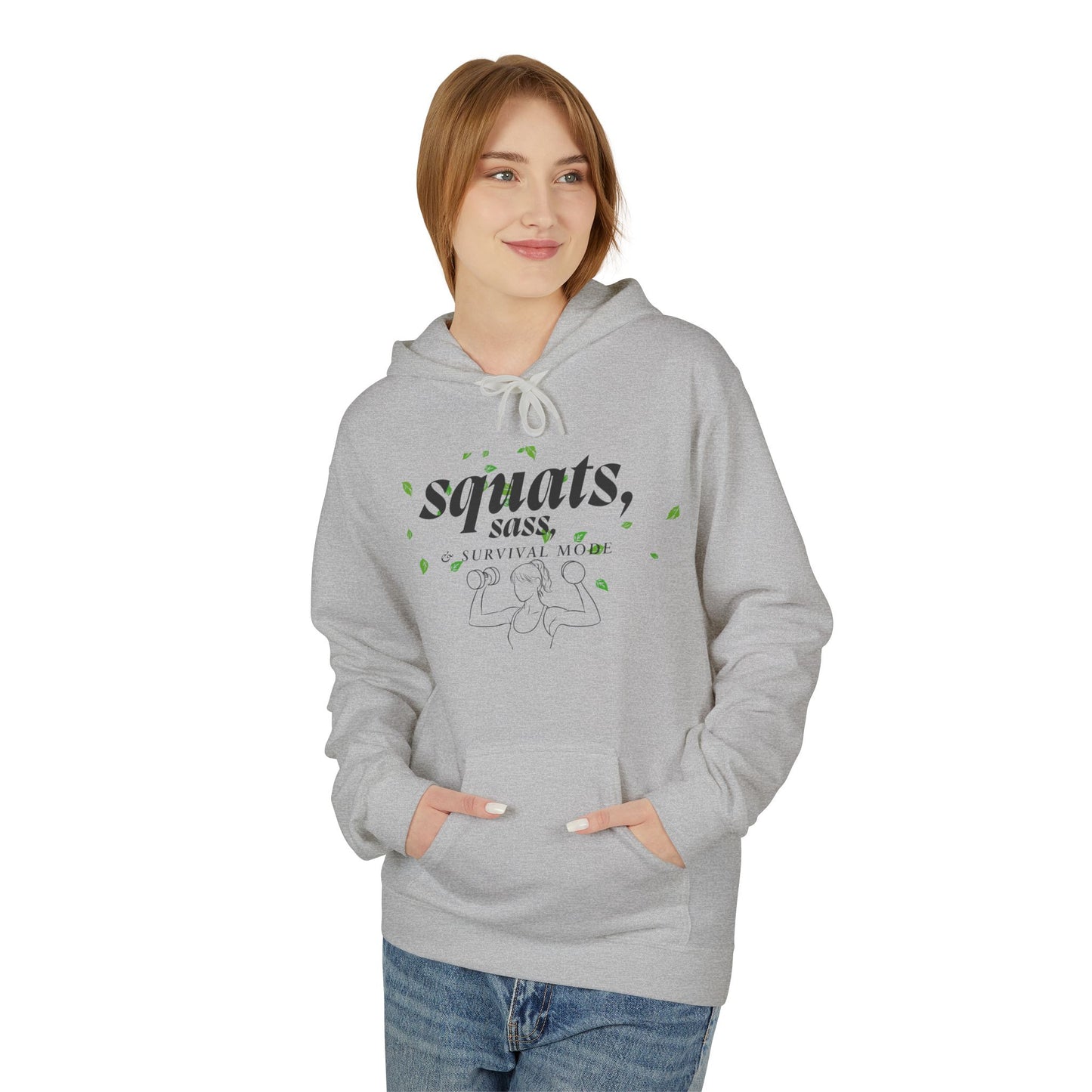 Sassy Squats Hoodie, Workout Sweater, Gym Gift, Unisex Fleece Hoodie, Fitness Apparel, Motivational Wear
