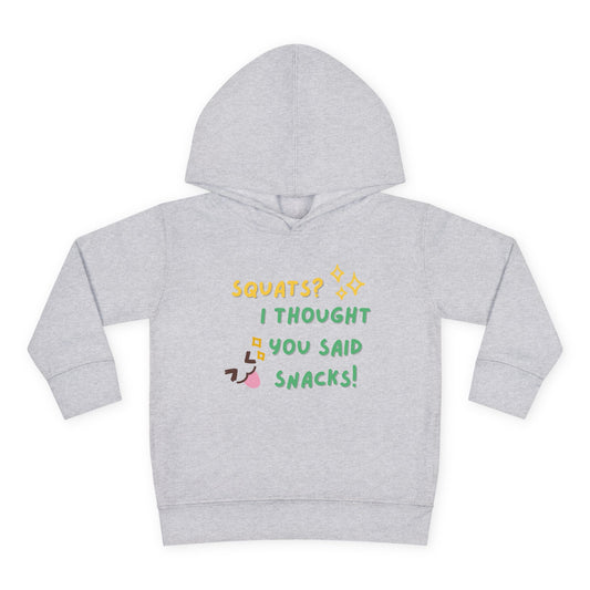 Adorable Toddler Fleece Hoodie with Fun Snack Quote - Cute Winter Wear, Gift for Kids, Family Gatherings, Birthday Presents, Cozy Playtime